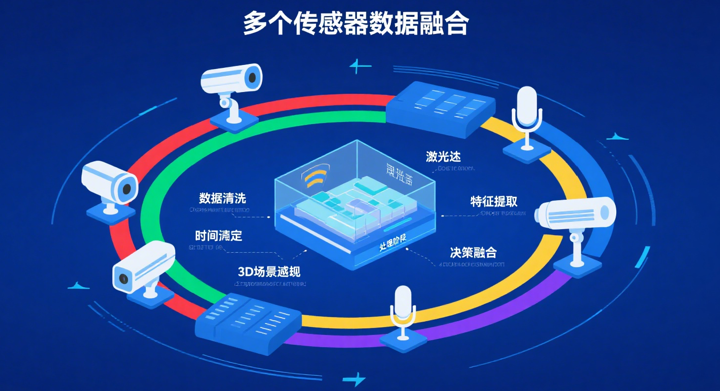 多传感器数据融合示意图
